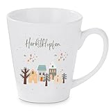 KÜSTENGLÜCK Herbstklopfen Tasse mit Herbstmotiv, Herbstblätter, Tasse Herbst,...