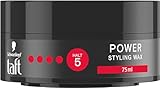 Schwarzkopf TAFT Styling Wax Power (75ml), Haarwax für bis zu 48 Stunden...