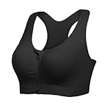 Lemef Sport BH Damen mit Reißverschluss Vorne Ohne Bügel Sports Bra Fitness...