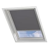 Radeco® Dachfenster verdunkelungsrollo für Velux PK06 hellgrau mit...