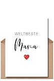 The Life Barn Postkarte mit Umschlag Weltbeste Mama Karte zum Geburtstag...