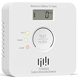 LIORQUE Kohlenmonoxid Melder, CO Melder mit 10-Jahres-Batterie, 10 Jahre Sensor,...