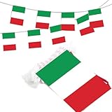 Italien Flagge Girlande, Rechteck für Partydekoration, 14x21cm, 5 Meter, 20...