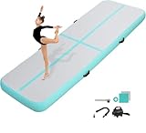 KIKILIVE 10CM Hoch Gymnastikmatte Tumbling Matte, 3M Aufblasbar Gymnastik Track...