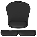 TECKNET Mauspad mit Handauflage, Gelkissen Mousepad und Tastatur...