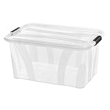 Aufbewahrungsboxen mit Deckel, 7L 14L 21L 32L 55L 80L Plastik Boxen...