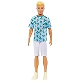 Barbie Ken Fashionistas Puppe - T-Shirt mit Kaktus- und Palmenaufdruck, weiße...