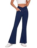 Desol V Cross Schlaghose Jeanshose Damen, High Waist Jeans Damen Stretch mit 4...