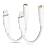 Vecbmn 2 Pack iPhone Aux Adapter, iPhone Adapter Kopfhörer, iPhone AUX Audio...