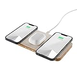 Woodcessories - Wireless Charger induktive 3 in 1 Ladestation aus Holz -...