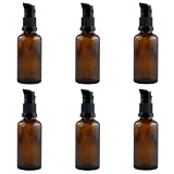 30 ml Leer Glasflaschen Braun, 6 Stück Pumpflasche, bernsteinfarbene...