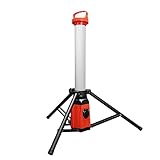 Grafner Profi LED Tower Baustrahler mit Steckdose und Stativ, 360° 3800 Lumen,...