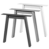 WOODRAM 2 x Tischbeine Metall Schwarz Graphit und Weiß | Das Tischgestell ist...