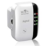 WLAN Verstärker Repeater(300 Mbit/s, Ethernet-Port, WPS, AP Modus, kompakte...