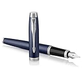 Parker IM Füller | Matte Blue | Füllfederhalter mit mittlerer Feder und blauer...