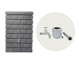 GARANTIA Rocky Junior Regentonne Komplett-Set 300 Liter Dark Granite inkl....