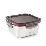 LACOR - 64613 - Ecoinox quadratischer Lebensmittelbehälter, Edelstahl 18/10,...