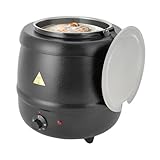 Suppenwärmer 10L, Elektrischer Suppentopf mit Deckel, Wärmeerhaltung 35-80°C,...