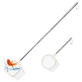 Aquarium Fischnetz mit Ausziehbarem Langem Griff 2 Stück Mini feinmaschig...