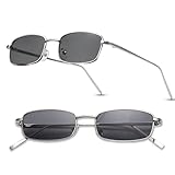 Johiux 1*Herren Sonnenbrille Rechteckige Vintage Gläser,Party Retro...