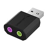 SABRENT USB auf kopfhörer | USB auf Klinke 3,5 mm | 3D Stereo USB Externe...