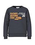 NAME IT Jungen Nkmvion Ls Unb Sweatshirt, Dark Sapphire/Print:Future, 122-128 EU