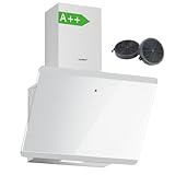 COMFEE' CH60J64ET4A2W A++ Dunstabzugshaube 60 cm, Kopffreihaube 60cm Umluft und...