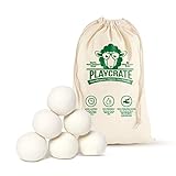 Wolle Trocknerbälle - 6er-Pack Bio-Wäschetrockner aus Neuseelandwolle -...