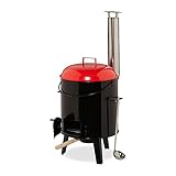 Relaxdays Gulaschkanone, emailliert, Gulaschkessel mit Deckel, 14 Liter, mit...