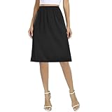 Dressever Damen Unterrock Lang Röcke für Unter Kleid Seidig Touch Unterröcke...