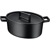 WMF Flavour Bräter oval 34 x 28 cm, Gusseisen Bräter Induktion,...