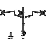 WALI Monitor Halterung 3 Monitore für bis 27 Zoll Bildschirm, Monitorständer 3...