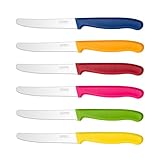LAZAHOME Brötchenmesser 6 Stück, Frühstücksmesser Set,Scharfe Messer...