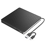 Amicool External DVD Drive, USB 3.0 Type-C CD DVD +/-RW Optical Drive USB C...