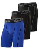 Runhit 3er Pack Herren Kompressionsshorts - Base Layer Sport Unterhosen...