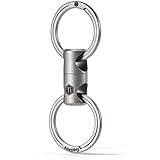 KeyUnity KA15 Doppelend-Swivel-Schlüsselanhänger-Anschluss, drehbarer Titan-Schlüssel-Organizer-Linker für Karabiner, Windspiel, Pflanze, DIY-Zubehör