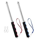 2 Stück Teleskop Fahnenstange, 2m Handheld teleskop fahnenmast Edelstahl mit 4...