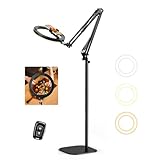 Upgrade Ringlicht Ringleuchte mit Stativ Overhead, Evershop 10” Overhead Handy...