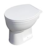 Stand-WC SEPIA weiß Tiefspüler inkl. WC-Sitz absenkbar Abgang innen senkrecht