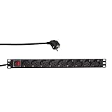 LogiLink Professional PDU9C02 Hochwertige 19' Steckdosenleiste 9-Fach CEE7/3...