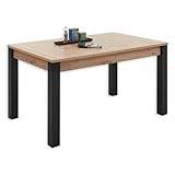 Stella Trading Lucas Esstisch ausziehbar in Artisan Eiche Optik, Schwarz -...