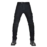 CFlong Motorrad-Jeanshose Für Herren/Damen, Sturzfeste Jeans Mit Geradem Bein...