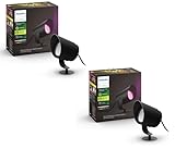 Philips Hue White & Color Ambiance Lily Gartenspot 2er Pack [nur Erweiterung],...