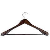 alpina Kleiderbügel Holz - 1 Stück Holzkleiderbügel - Bügel mit Breiten...