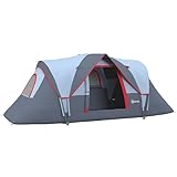 Outsunny Campingzelt für 5-6 Personen stabil wasserdicht Familienzelt mit...
