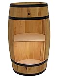 CREATIVE COOPER Holzfass Hausbar mit LED-Leuchten - Weinschrank im Retro Stil -...