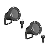 ledscom.de 2 Stück Gartenstrahler DUK für außen, IP65, Stecker, schwarz, 1x...