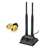 Eightwood WiFi Antenne 2.4G / 5.8G Dual Frequency Magnetic 6dBi RP-SMA Adapter...