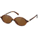 CHAOSELF Retro Ovale Sonnenbrille für Damen Trendige Leichte Schmale Schicke...