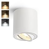 Gleonlux LED Deckenspot Aufbauspot Weiß Dimmbar, Aufbaustrahler Schwenkbar mit...